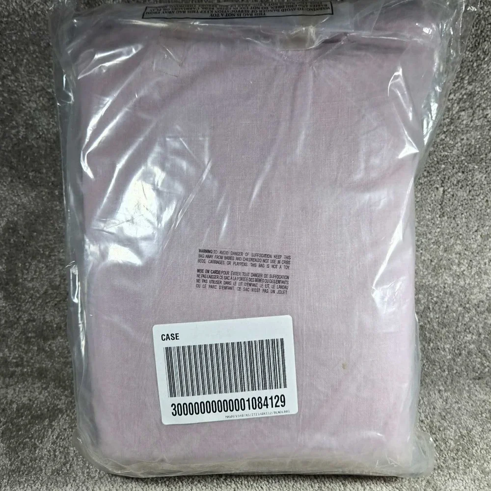 Anthropologie Izzy Linen Duvet Cover Lilac Purple Twin Bedding